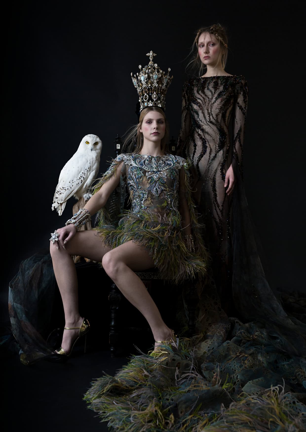 Photograph by French Cowboy for IRK' Garden of Eden issue 6 featuring gowns by Guo Pei