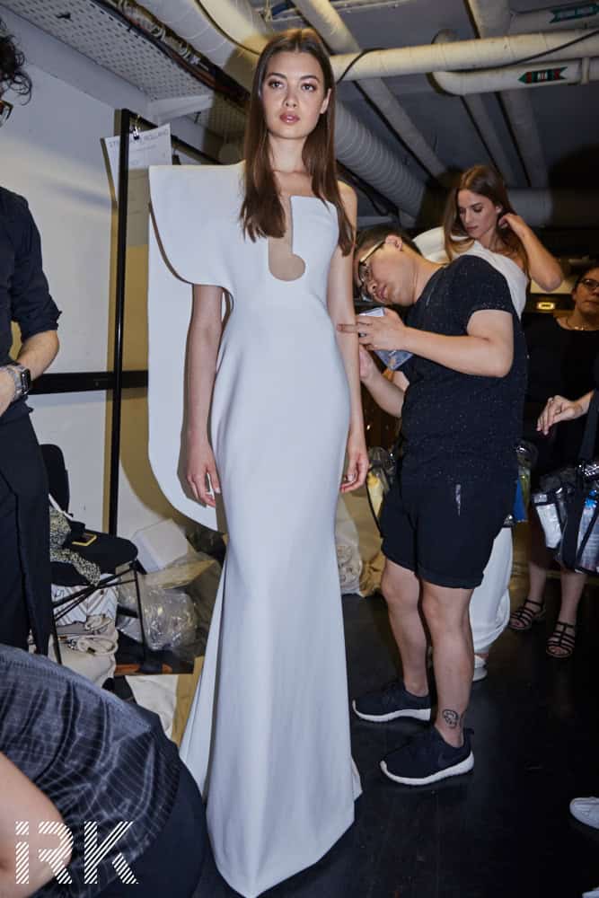 Stephane Rolland, Fall/Winter 2017 - Haute Couture, Backstage with Iris Brosch