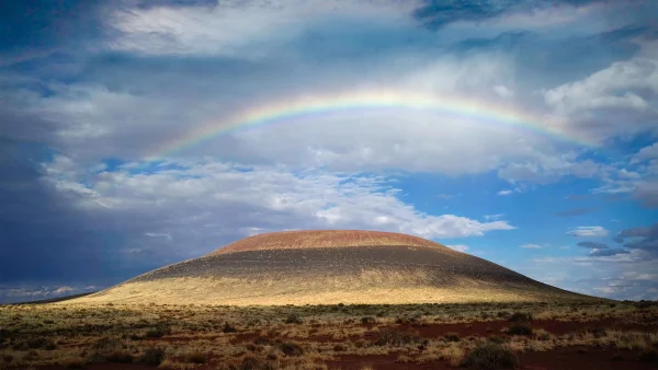 James Turrell's Rainbow over Roden Crater. Image courtesy of the artist and Gagosian