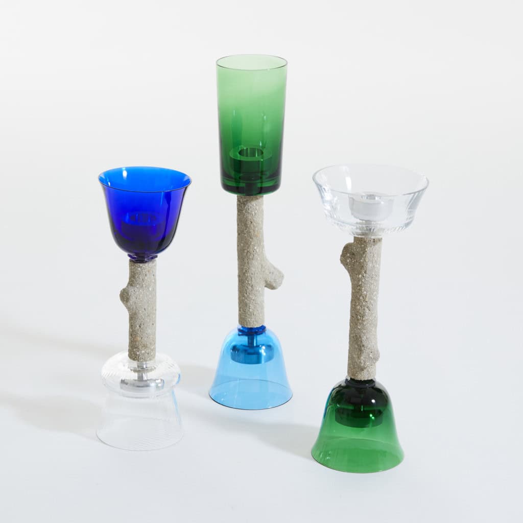 Reversible mortar rocaille crystal candlesticks - Hermès - petit h photo Eugenia Sierko