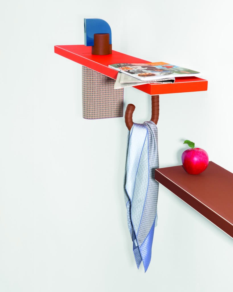 Hermès - petit h Tie set wall shelf © Jonathan Llense