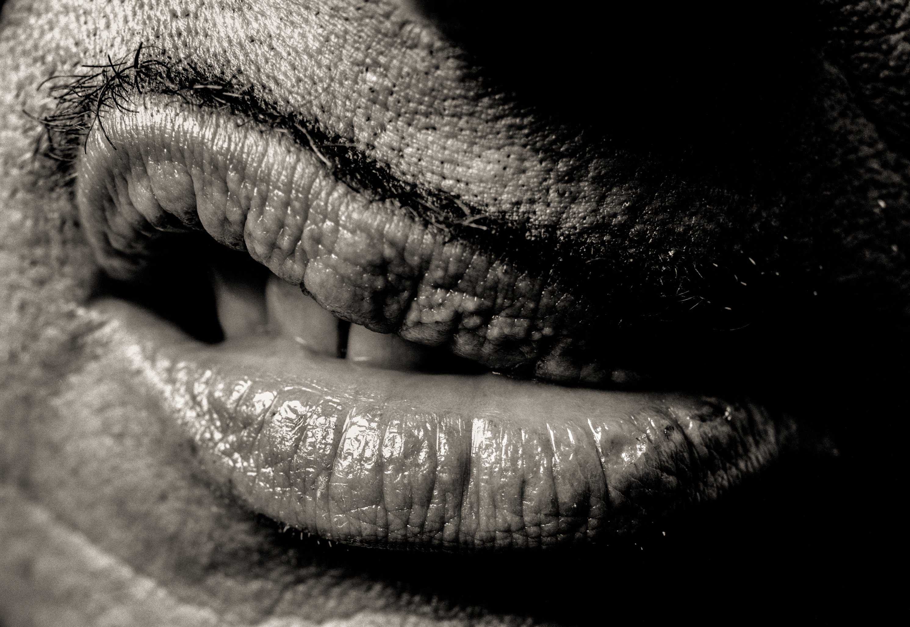 John Waters lips by Greg Gorman