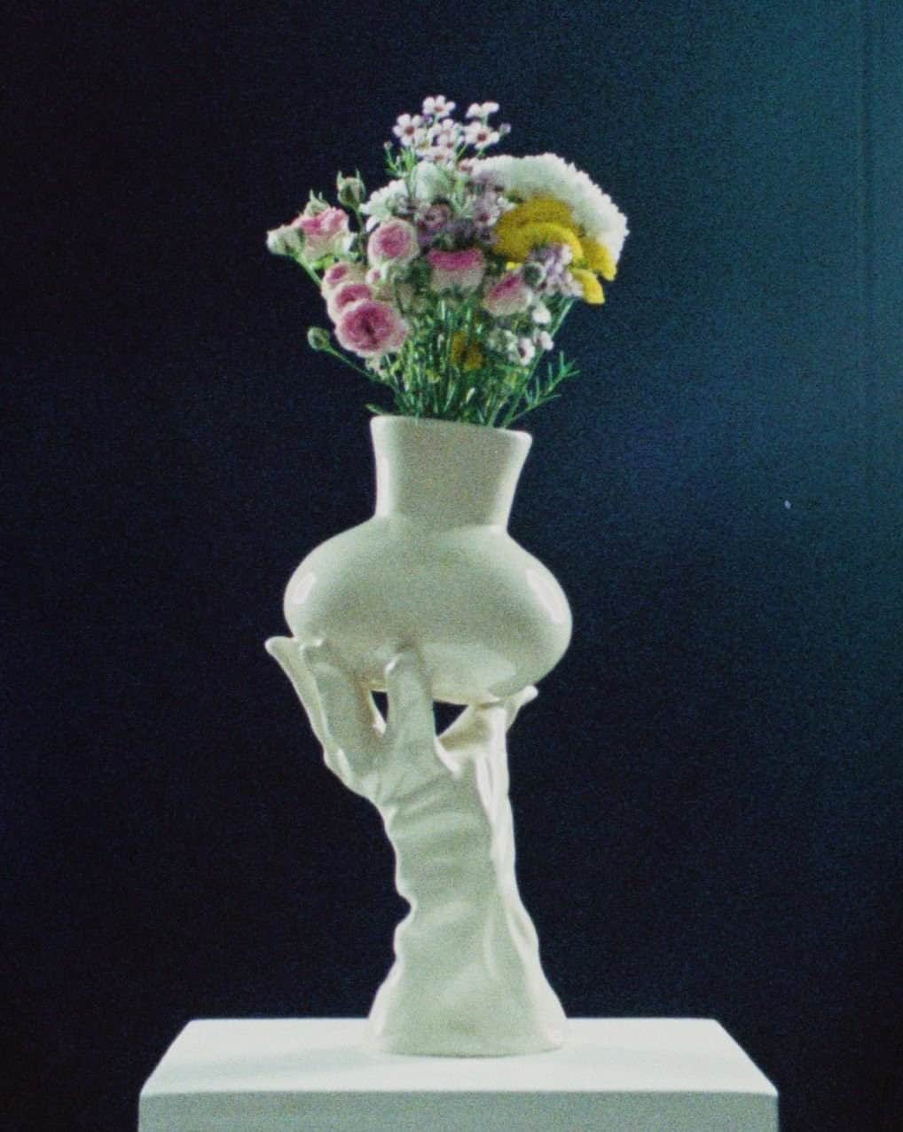 color photograph of ceramic vase