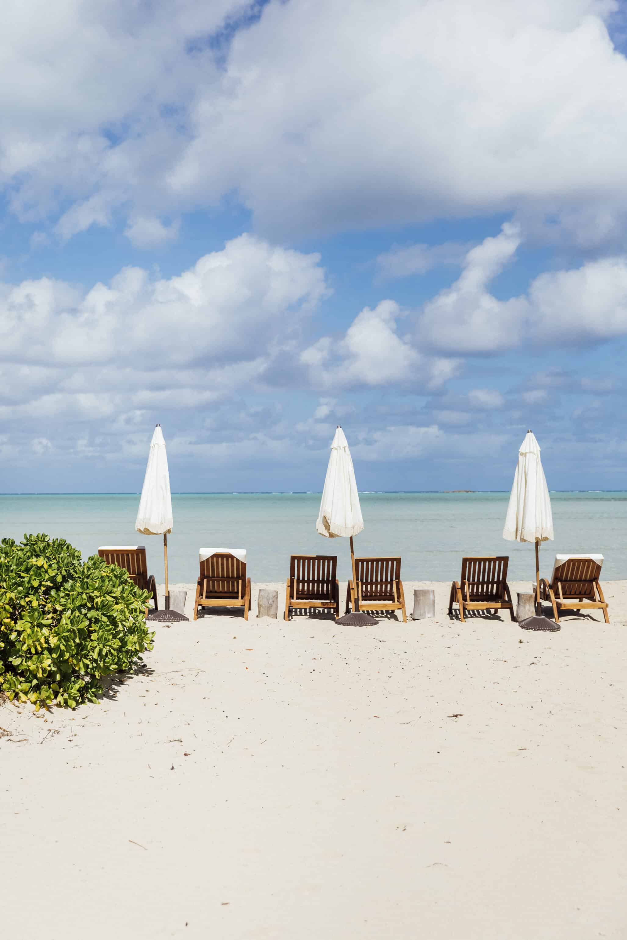 landscape color photography of beachfront chairs