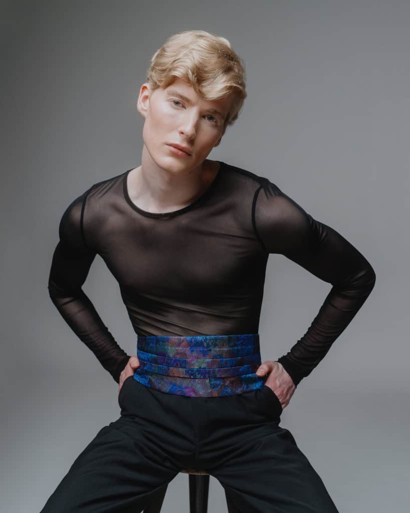 Vintage non binary fashion photo by photographer Marina Terechov