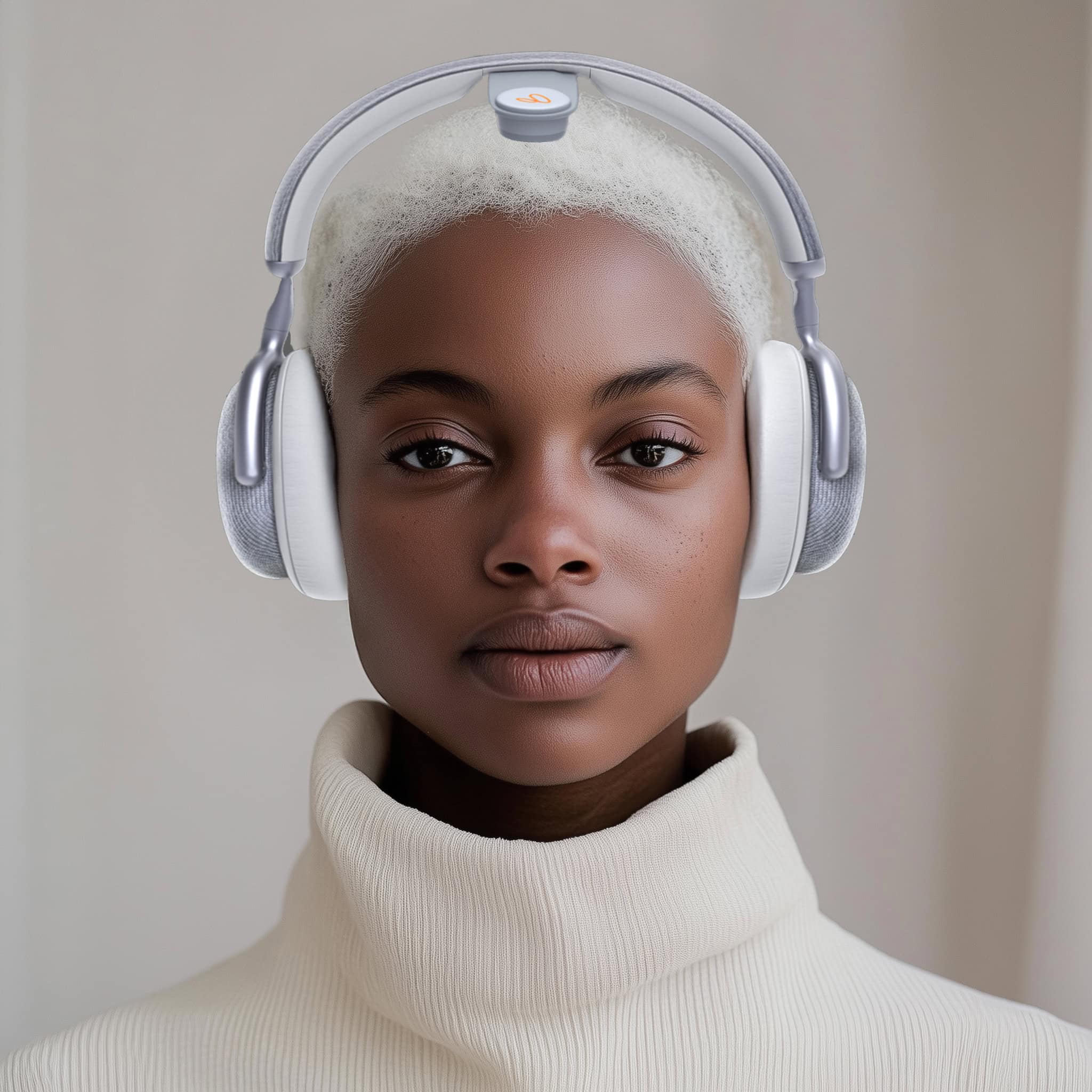 Vital Neuro headphones on woman